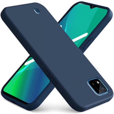 Picture of For Realme C25Y C21Y Case Liquid Silicone Matte Shockproof Camera Protiction Soft Phone Cover