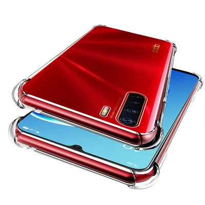 Picture of Oppo F15 / A91 Soft Silicone Transparent Back Cover Full Protection Shock Proof/ Break Proof A91 / F15 Phone Case For Oppo