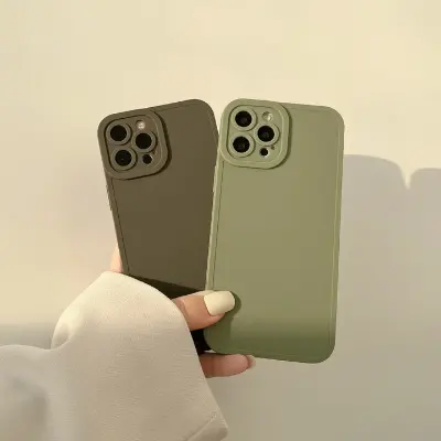 Picture of Solid Color Soft Silicone Cover Mobile Phone Protective Case