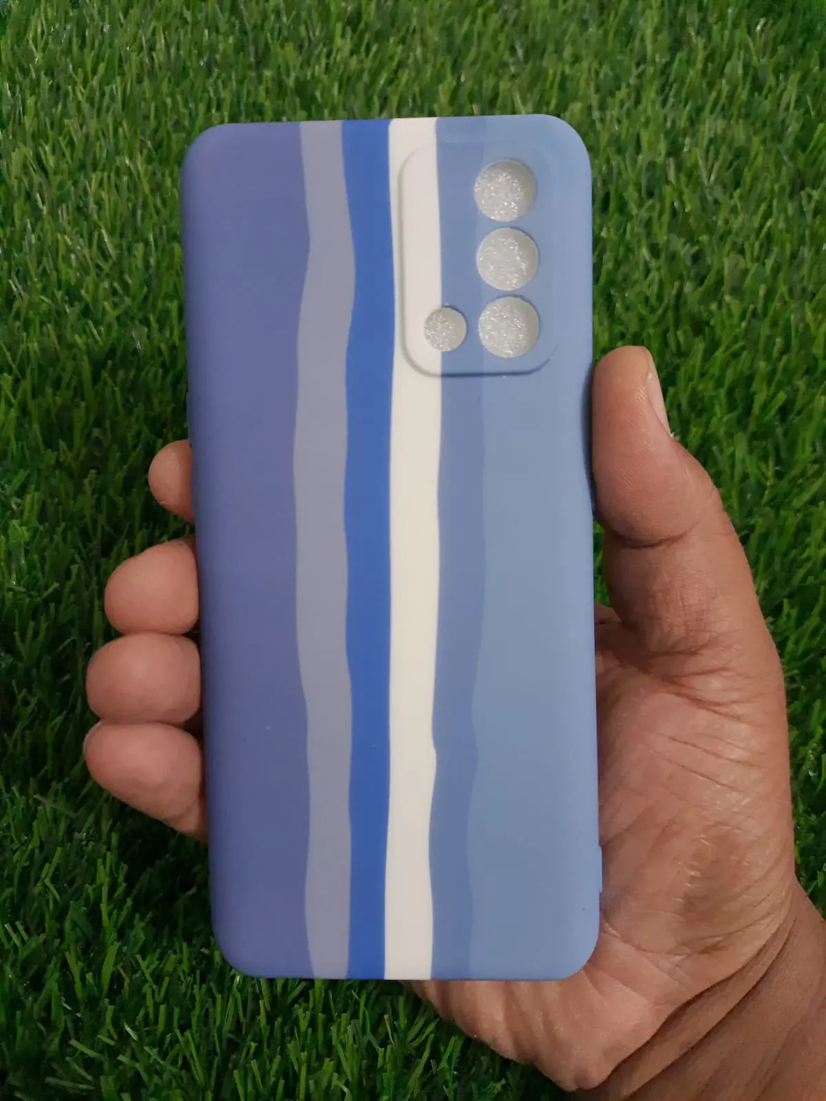 Picture of Oppo F19 /Oppo A95 /Oppo A74 (4G)Stylish Soft Bake Cover  Luxury Silicone Phone Case - Phone Back Cover - Phone Back Cover