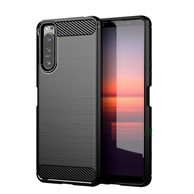 Picture of Sony Xperia 5 Mark 3 Carbon Fiber Bumper Phone Case Sony Xperia 5 lll Back Cover Coque Shockproof Protective Sony Xperia 5 iii Back Cover Luxury Colleciton