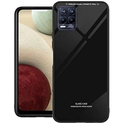 Picture of For Realme 8 (5G) Hard Case Tempered Glass TPU Mirror Hybrid Shockproof Full Body Protective Cover