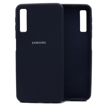 Picture of Samsung Galaxy A7(2018) Liquid Silicone Case Silky Soft-Touch Finish Back Protective Cover - Camera - Phone Back Cover