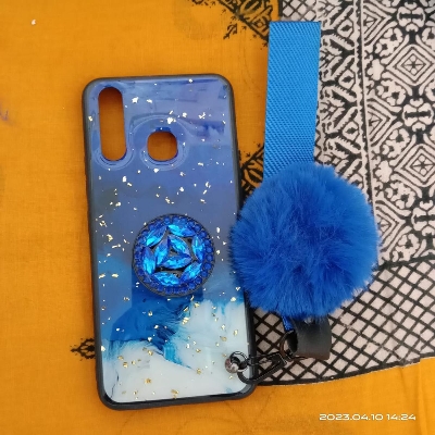 Picture of Vivo y19 Ladies cover + Pop Up Socket + Pom Pom Back Cover