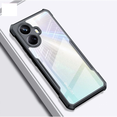 Picture of For Realme 10 Pro+ Shockproof TPU Bumper Clear Acrylic Mobile Phone Case For Realme 10 PRO PLUS Back Cover CASE