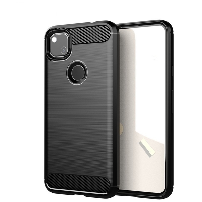 Picture of For Google Pixel 4A Back Cover Coque Shockproof Protective Carbon Fiber Bumper Phone Case - Phone - Camera - Redmi Note 11 Back Cover
