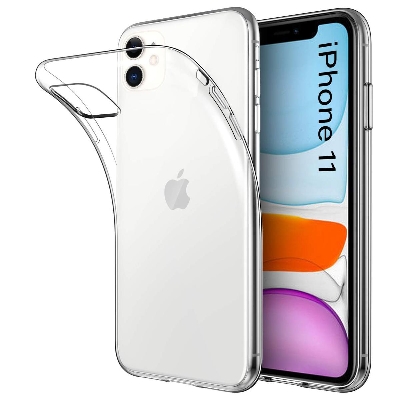 Picture of For Apple iPhone 11 Premium Silicone Case Crystal Clear Soft TPU Ultra-Thin Transparent Flexible Protective Mobile Phone Back Cover