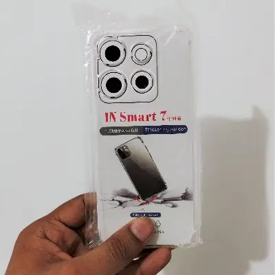 Picture of Infinix Smart 7 Back Cover Full Transparent Clear Tpu Case X6515 Infinix Smart 7 Back Cover Tpu White Case