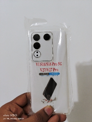 Picture of For Vivo V27 /v27 pro / S16 / S16 pro Back Cover Reinforced Shockproof Cushion Back Clear Hybrid Transparent Hard Cover Casing