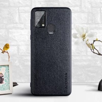Picture of For Samsung Galaxy M31Leather Texture Soft Silicone Phone Back Cover