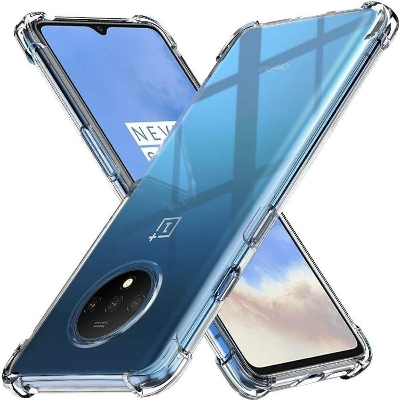 Picture of For OnePlus 7T Transparent Shockproof Airbag Cover with Corner Bumps TPU Case