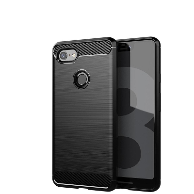 Picture of For Google Pixel 2 XL Back Cover Coque Shockproof Protective Carbon Fiber Bumper Phone Case