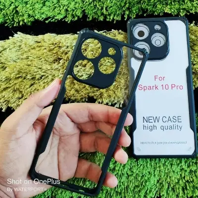 Picture of For Tecno Spark 10 PRO Hard Case Transparent Silica Gel Matte Shockproof Slim Thin Cover Phone Casing