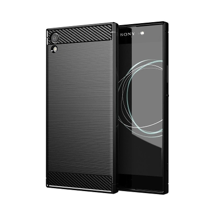 Picture of Carbon Fiber Bumper Phone Case Sony Xperia XA1 Ultra Back Cover Coque Shockproof Protective