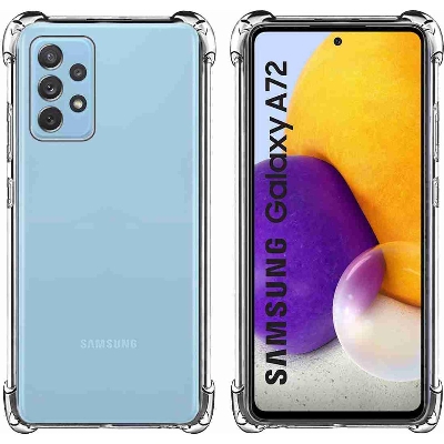 Picture of Samsung Galaxy A72 4G/ 5G Premium Silicone Case Crystal Clear Soft TPU Ultra-Thin Transparent Flexible Protective Mobile Phone Back Cover