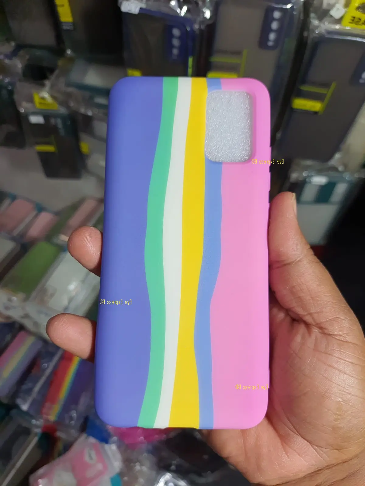 Picture of Samsung Galaxy A02S/ M02S Soft Liquid Stylish Rainbow Silicone Back Cover Case - Phone Back Cover