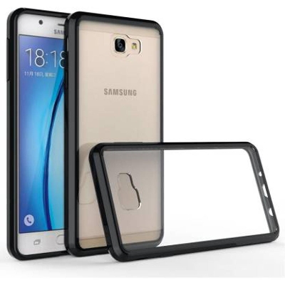 Picture of For Samsung J7 Prime Shockproof Cover Transparent Back Cover With Bumper