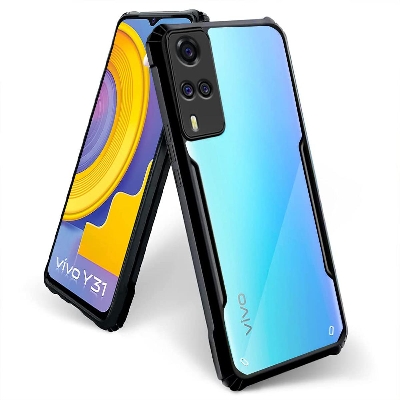 Picture of Vivo Y31 2021 / Y51A 2021 / Y53S 4G / Y51 2020 Shockproof TPU Bumper Hard Clear Acrylic Mobile Phone Case For Vivo Y51 Back Cover - Phone