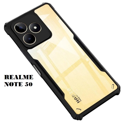 Picture of For Realme Note 50 Edge-Reinforced Shockproof Cushion Back Clear Hybrid Transparent Hard Cover Casing 1 Ratings