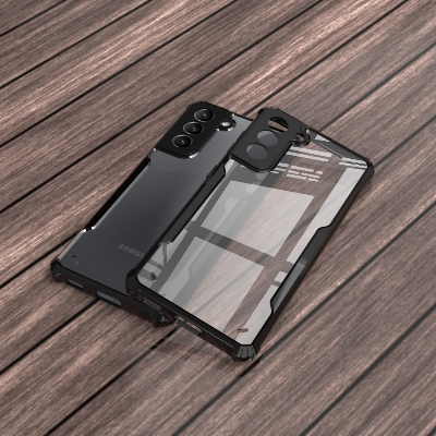 Picture of For Samsung Galaxy S21 FE 5G Cover Edge-Reinforced Shockproof Cushion Back Clear Hybrid Transparent Hard Cover