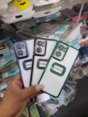 Picture of OnePlus Nord CE2  5g / OnePlus Nord CE 2 / 1+ Nord CE2 5g - All Around Solimo Chrome Silicone Electroplating Full Protection New Fashion Classic Skin High Quality Protective Stylish Creative Transparent TPU Phone Back Case