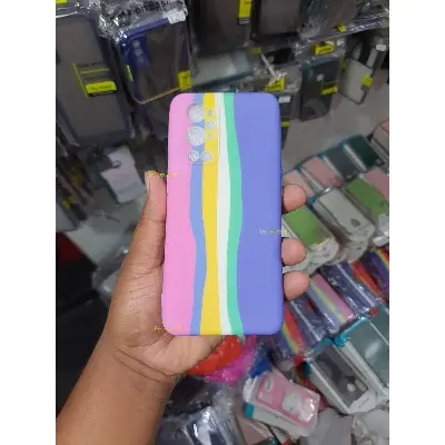 Picture of For Oneplus 9 pro Luxury Rainbow Silicone Protect Back Cover Soft Cases