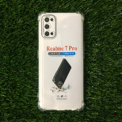 Picture of Realme 7 Pro Soft Silicone Transparent Back Cover Full Protection Shock Proof/ Break Proof Phone Case