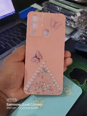 Picture of For Infinix Hot 12I Back Cover Cartoon Onlookers Stellalou Wrist Strap Phone Case Candy Color Shock Proof Protective Phone Cases - Camera