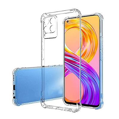 Picture of For Realme 8, Realme 8 Pro" Silicone Shock Proof Hard Back Soft Air Corner Bumper Anti-Scratch Cover Case for "Realme 8, Realme 8 Pro" (Transparent cover)