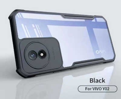 Picture of Xundd Fusion Case Vivo Y02 Back Cover Shockproof Back Cover Case Luxury Transparent Clear Hard Back Case Vivo Y02 Xundd Beatle Series Lens Protection Case For Vivo Y02