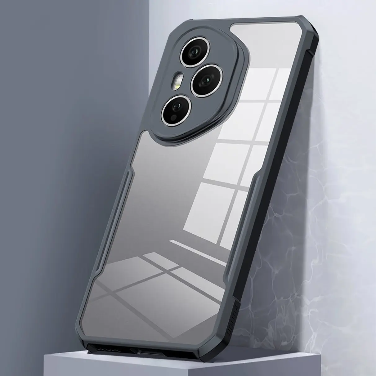 Picture of Transparent Back Clear Cover case + Xundd Protective Cover + Silicone Back Cover With Camera Protection Specially Designed For Honor 400 Pro 5G Back Cover.