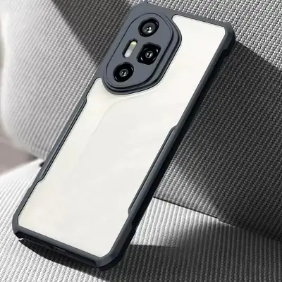 Picture of Transparent Back Clear Cover case + Xundd Protective Cover + Silicone Back Cover With Camera Protection Specially Designed For Honor 300 Pro 5G Back Cover.