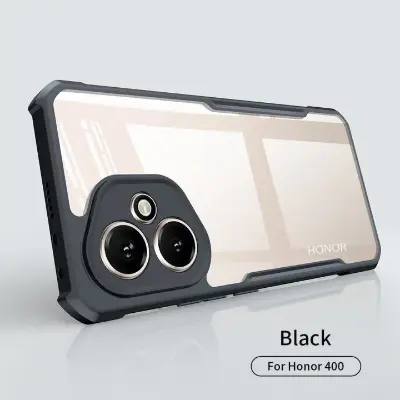 Picture of Transparent Back Clear Cover case + Xundd Protective Cover + Silicone Back Cover With Camera Protection Specially Designed For Honor 400 5G Back Cover.