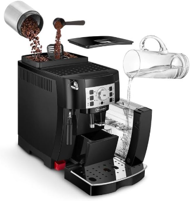 Picture of De'Longhi Magnifica S, Automatic Bean to Cup Coffee Machine, Espresso and Cappuccino Maker, ECAM22.140.B, Black