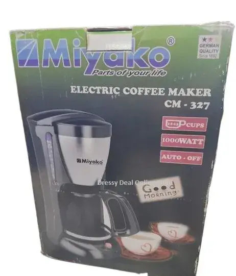 Miyako CM 327 Electric Coffee Maker 12-15 Cup Capacity Digital Squareonline shop bangladeshothoba.com