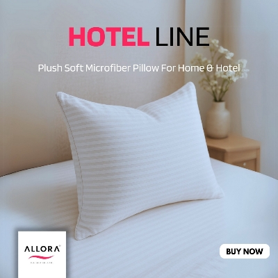 ALLORA Exclusive White Stripe Micro Fiber Head Pillow