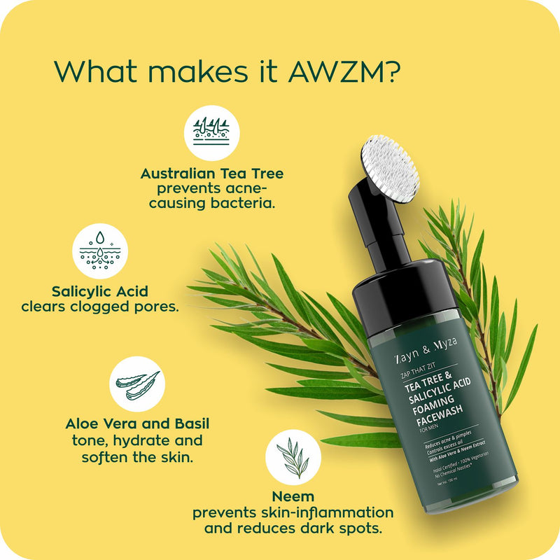 Picture of ZM Foaming Face Wash 100 ML Men Tea Tree & Salyicylic Acid BD