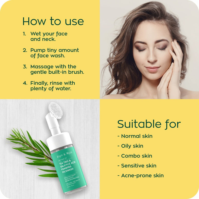 Picture of ZM Foaming Face Wash 100 ML Women Tea Tree & Salyicylic Acid BD