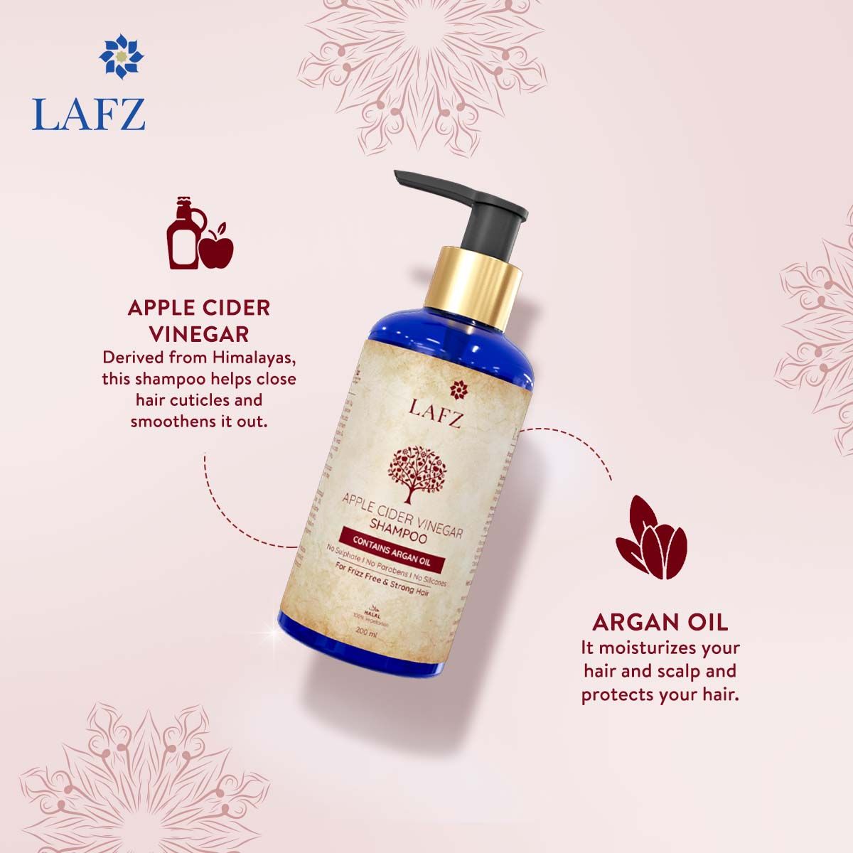 Picture of Lafz Hair Shampoo Bangladesh 200 ML Apple Cide Vinegar And Argan