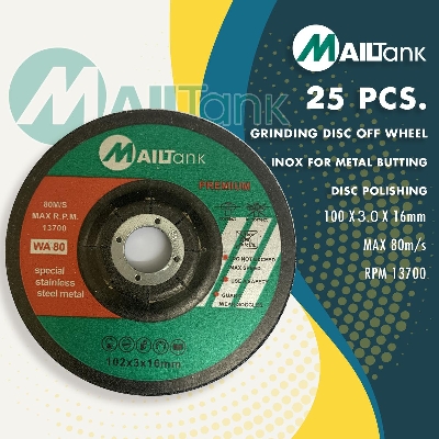 Picture of MailTank Premium Grinding Disc Off Wheel Inox for Metal Butting Disc Polishing 100 x 3.0 x 16 mm 25PCS