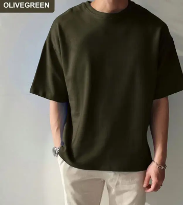 Picture of Round neck Drop Shoulder T Shirt For Women trendy and comfortable cotton made 210+ GSM