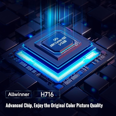 Picture of HY450 Pro android smart projector 1080p 8K beamer auto offset projector with wifi 6 electrical focus 700ansi ultra short distance projector 2G+32G memory automatic video projector with portable for outside