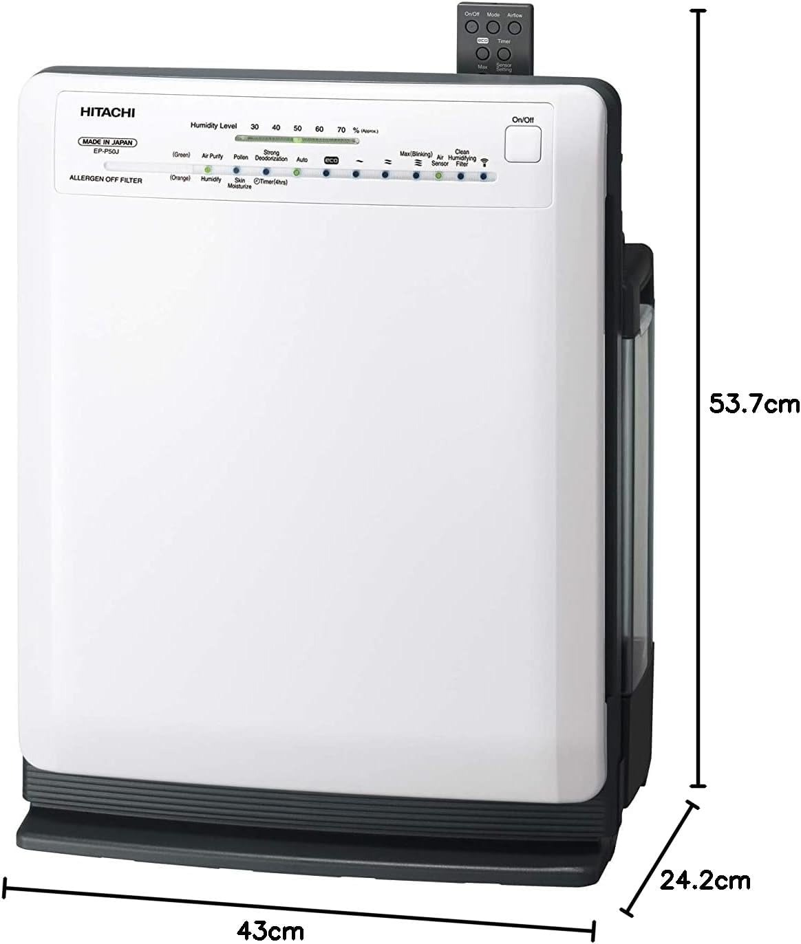 Hitachi EP-P50J Inverter Air Purifier with Humidifier | Made in Japan