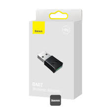 Picture of Baseus BA07 Mini Bluetooth Adapter for PC, USB 5.3 Wireless Bluetooth Dongle Receiver - Black