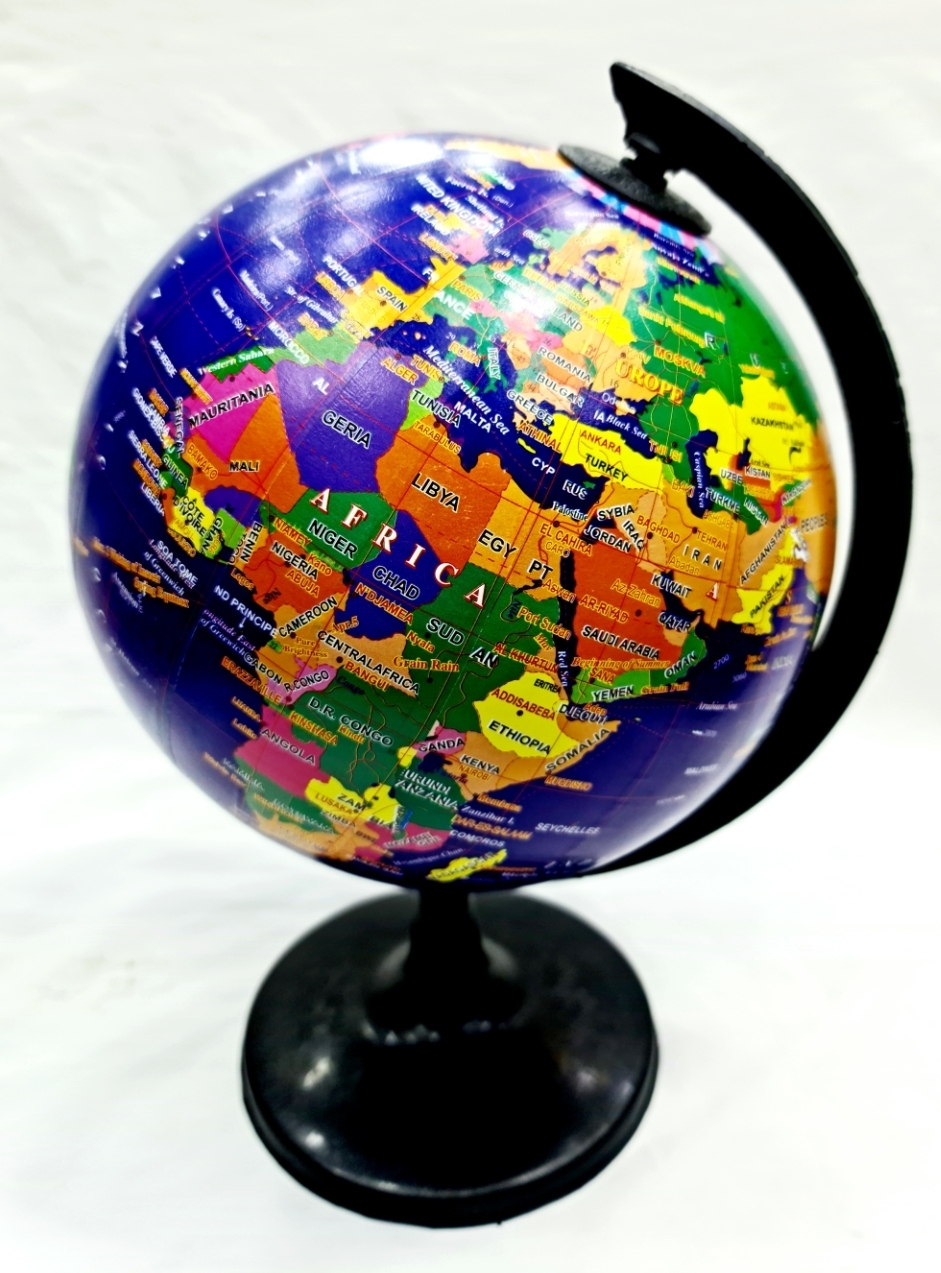 Picture of [21.5cm globe dial meter 9inc] Blue Ocean World Globe Map With Swivel Stand Geography Educational Toy Gift