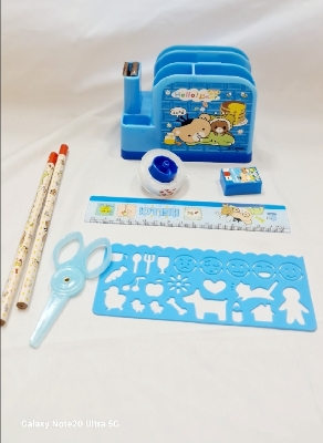Picture of 8 in 1 communication pen stand with stationary set baby gift set