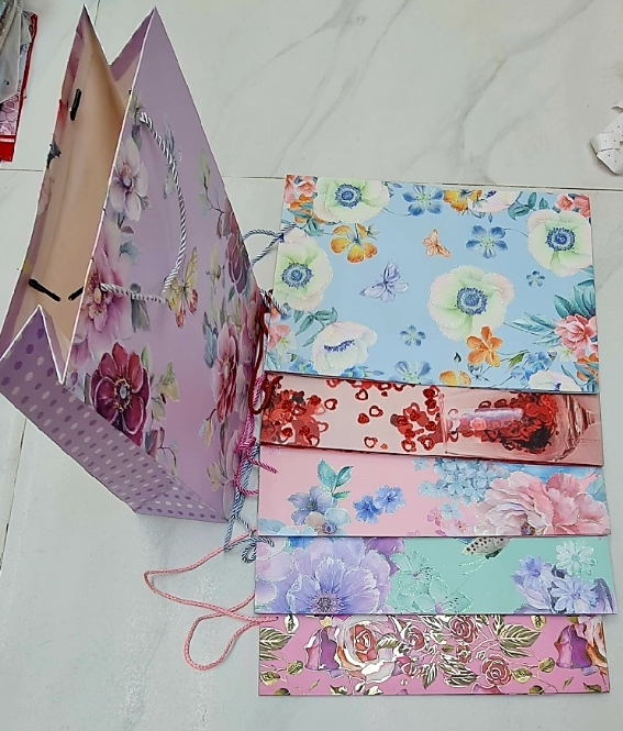 Picture of 3D Paper Gift Bag 16'.5x12"x5"birthday marriage Day valentine Day all occasion gift- big sizeZipper Bag