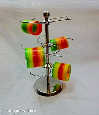 Picture of Churir Alna Twelve Stick Churi Rakhar Stand [Theft Stan The Connection Rotating Display Stand Bangle Stand decor (Churi Alna) Rotating Churi Stand stainless steel B..