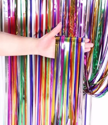 Picture of 1m*4m Laser Foil Fringe Curtain For Birthday Parties, Photo Shoots, Weddings, Stage Backdrops 1ps