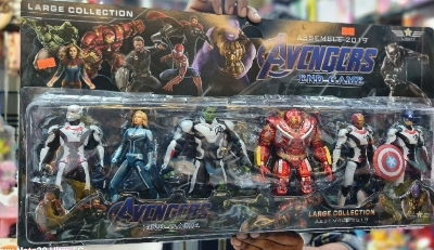 Picture of Avengers Toys Set 6pc - Captain America, Ironman, Pantha and Spider Man
